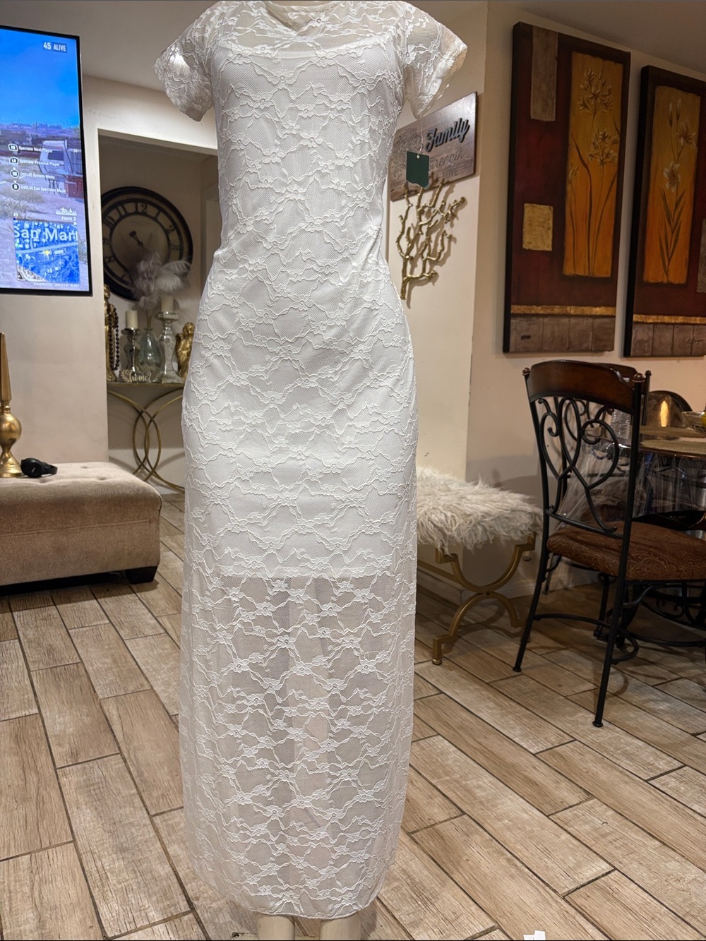 Wild fable White Lace maxi Dress medium New with tags